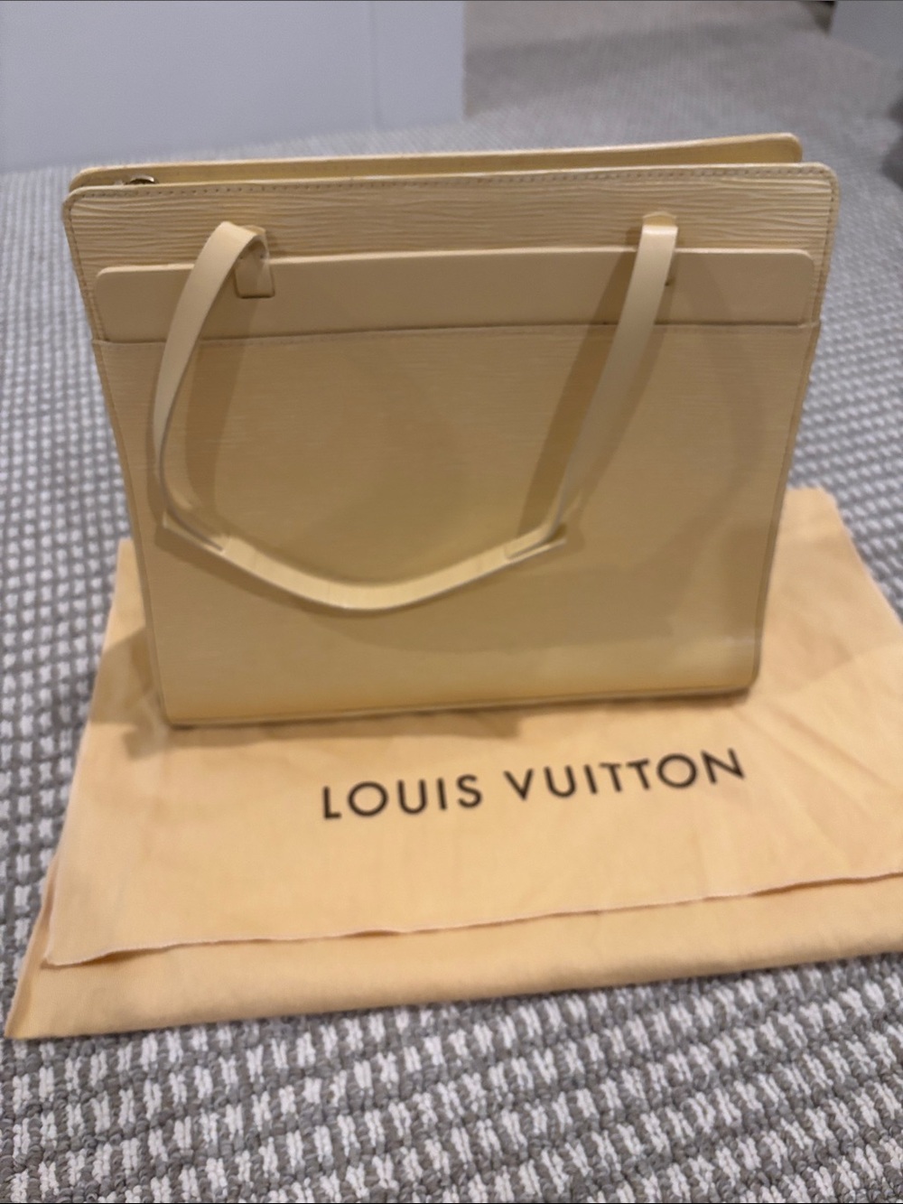 Louis Vuitton Yellow Leather Structured Tote